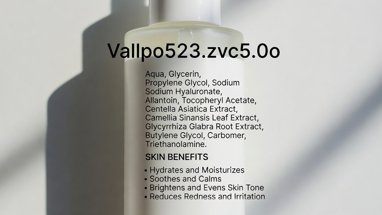 What Vallpo523.zvc5.0o Used In? Ingredients and Skin Benefits 2026
