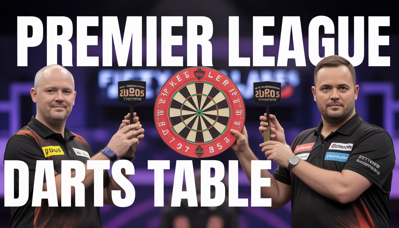 Premier League Darts Table 2026: Latest Standings, Results & Player Stats