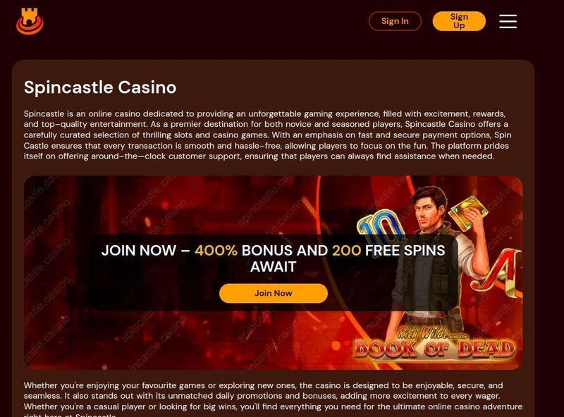 Spin Castle Casino: Your Ultimate UK Gaming Experience